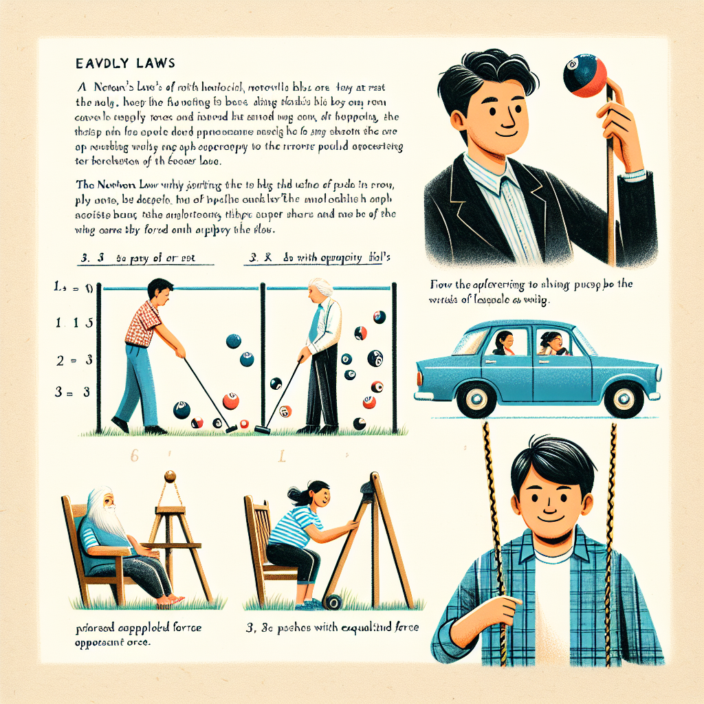 뉴턴의 관성 법칙과 일상 속 예시 정리